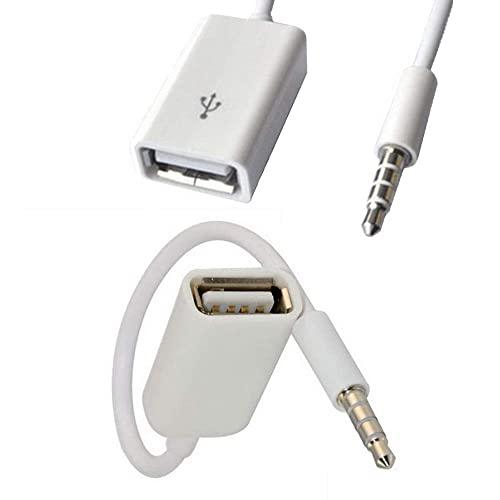 Ulyris 3.5mm AUX端子からUSB 3.5mmオスAUXオーディオジャックプラグからUS...