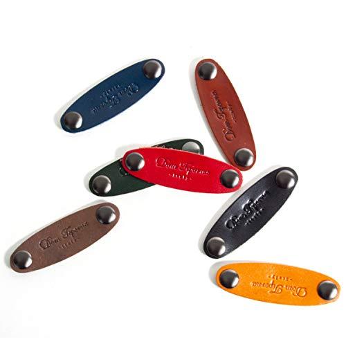 Dom Teporna Italy コードホルダー ７本セット イタリアンレザー ケーブル コード ...