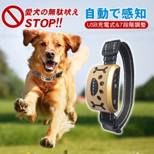 犬用 無駄吠え 防止 しつけ 首輪 充電式 振動 ビープ音