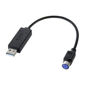 2変換コンバータ サンワサプライ USB Aコネクタオス-ミニDIN6pinメス