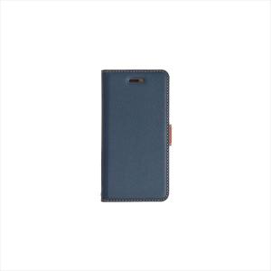 テレホンリース iPhone8/7/6s/6 ケース/カバー 手帳型 +COLOR 衝撃吸収 薄型 サイドマグネット NV×BR 3436IP7SA 15-7467