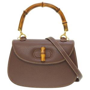 GUCCI（グッチ） 美品 オーストリッチ バンブー ベージュ フリンジ 