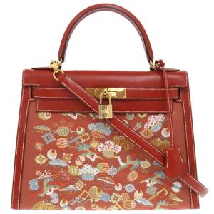 美品 エルメス ケリー28 外縫い 京刺繍 着物...の商品画像