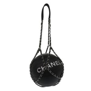 美品 シャネル ココマーク 7号球 ゴム ブラック バスケットボール 黒 1537 CHANEL