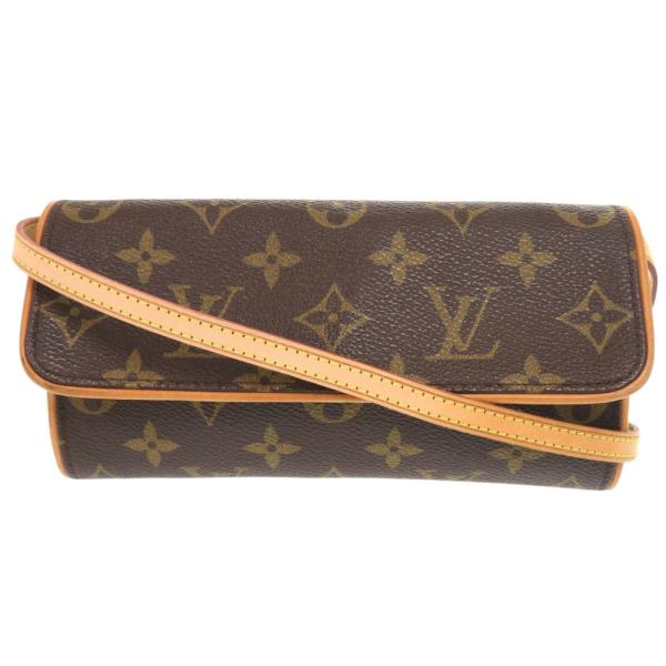 ルイ ヴィトン ポシェットツインPM モノグラム M51854 ブラウン ショルダーバッグ LV 0...