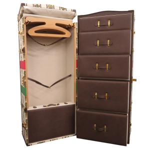 未使用 グッチ サヴォイ GUCCI 100 MUSIC 194058 100周年 トランク ワードローブ キャンバス レザー ウッド ベージュ 0251 GUCCI メンズ