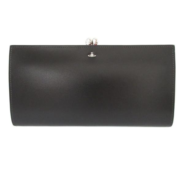 美品 ヴィヴィアンウエストウッド オーブ柄 レザー ブラック 黒 がま口長財布 財布 1656 Vi...