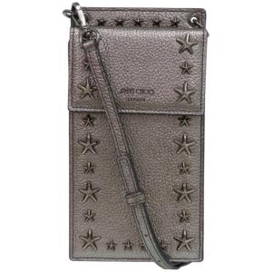 新品同様 ジミーチュウ PEGASI PHONE CASE スタースタッズ グレインカーフレザー ガンメタル 携帯 スマホアクセサリー 0073 JIMMY CHOO
