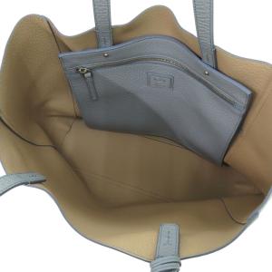 美品 トッズ レザー シボ革 ブルーグレー ト...の詳細画像4