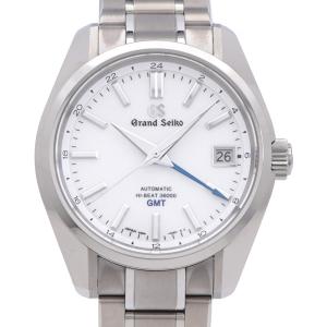 美品 セイコー グランドセイコー GMT ハイビート36000 SBGJ211 / 9S86-00A0 自動巻き 腕時計 チタン ホワイト 白文字盤 0155 SEIKO