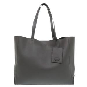 美品 トッズ レザー グレー トートバッグ 0296 TOD’S