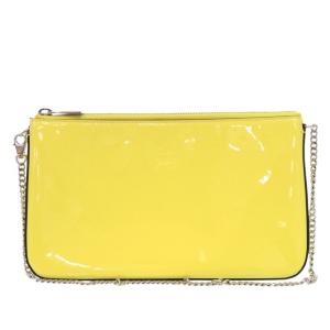 新品同様 クリスチャンルブタン LOUBILA ルビラ 3225249 チェーンショルダーバッグ パテントレザー イエロー 1364 Christian Louboutin