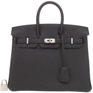 未使用 エルメス バーキン25 トゴ ブラック シルバー金具 W刻印(2024年製) ハンドバッグ 黒 1664 HERMES