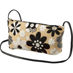 ThinkBee! ビジューハンドバッグ 大容量 マーガレット柄 ベージュ Amazon | [シンクビー!] Think Bee! マーガレット2 ラージショルダー