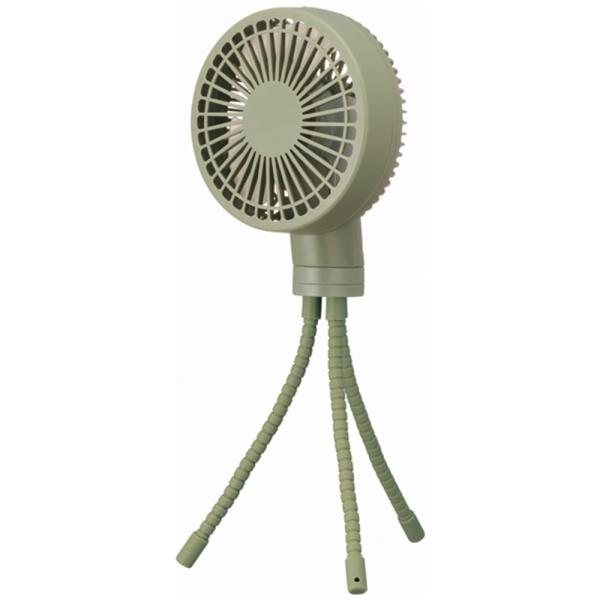 ドウシシャ 扇風機 お出かけファン FSX-92BOD オリーブ フレキシブルアーム 2WAY PI...