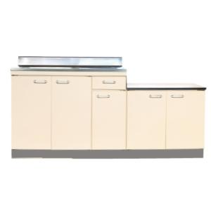 公団型流し台　1800×550　アイボリー色　Oシリーズ 間口1800mm