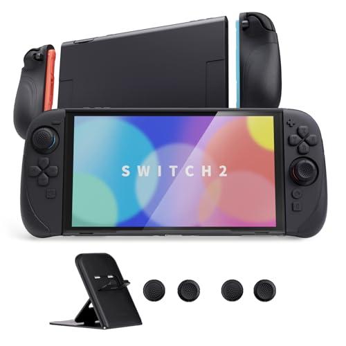 【互換品】ブラック Nintendo Switch 2（2025）対応保護カバー シリコングリップ＋...