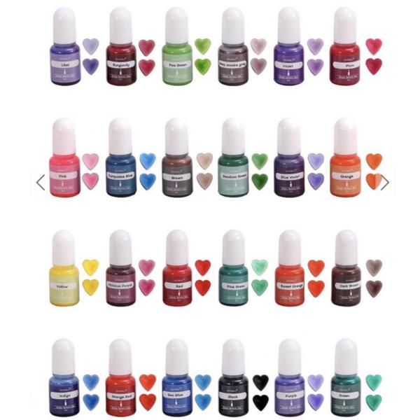 液体染料　24色セット　キャンドル用　パラフィンワックス　ジェルワックスにも使用可能