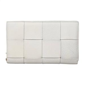 BOTTEGA VENETA ボッテガヴェネタ イントレチャート ロングウォレット 二つ折り長財布 カードケース ホワイト レザー BOTTEGA VENETA - ボッテガ ヴェネタ イントレチャート 二つ折り長財布