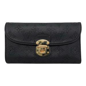 ルイヴィトン 3つ折り長財布 ポルトフォイユ・アメリア M95549 モノグラム マヒナ ノワール ブラック LOUIS VUITTON