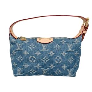 ルイヴィトン ハンドバッグ ポシェット・ヒルズ M82949 モノグラム デニム ブルー LOUIS VUITTON