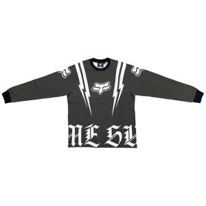 シュプリーム×フォックスレーシングコラボ 長袖Tシャツ L/S トップ Sサイズ コットン ロゴ ブラック L/S Top Supreme×Fox Racing