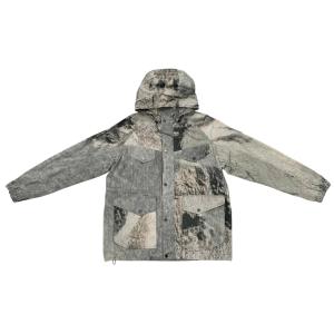 ルイヴィトン ジャケット ランドスケープ フーデッド ブルゾン HFK92WHZI 52サイズ ロゴパッチ グリーン ブラウン LOUIS VUITTON