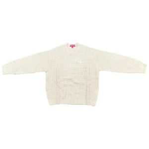 シュプリーム セーター スモール ボックス ワッフル ニット Mサイズ ボックスロゴ ナチュラル ベージュ Small Box Waffle Sweater Supreme
