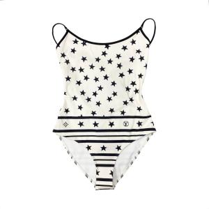 ルイヴィトン 水着 サマースターダストワンピース 1AAAL8 RW222W O38 FNSW22 36サイズ ホワイト ブラック LOUIS VUITTON