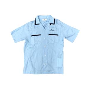 セリーヌ トップス ルーズボーリングシャツ 2C516852C 37サイズ ブルー ブラック CELINE