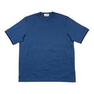 エルメス コットン Tシャツ L メンズ ブルー レザーパッチ imgrc0091630289.jpg
