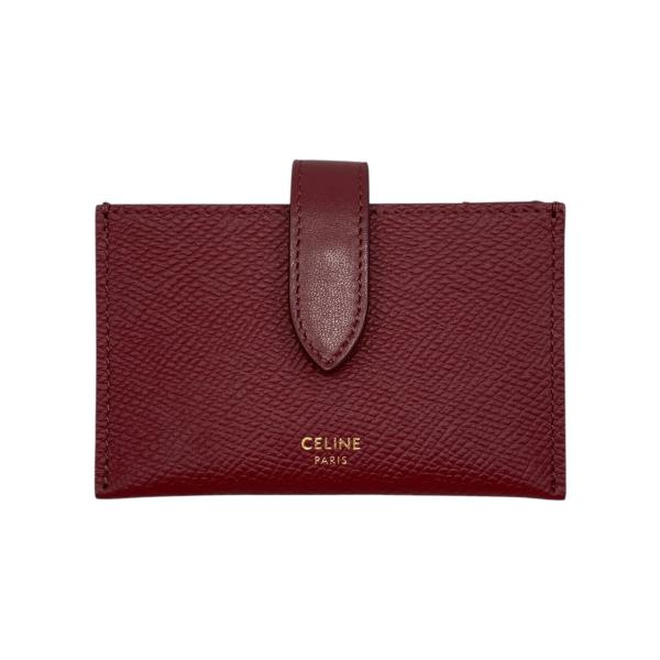 セリーヌ カードケース アコーディオン カードホルダー 10B693BFP カーフスキン ロゴ ライ...