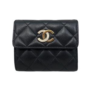 CHANEL シャネル 財布 二つ折り財布 AP4175 B17697 ブラック