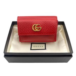 グッチ マーモント コンパクトウォレット 折財布 523277 レッド ゴールド金具 未使用 GUCCI｜lifecreate-kc