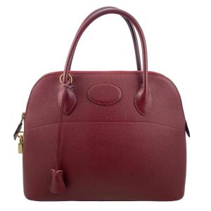 HERMES（エルメス） ボリード 31 □J刻印 茶 ゴールド シルバー金具