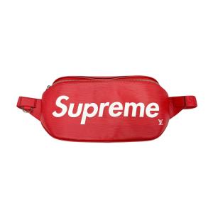 ルイヴィトン シュプリーム ウエストバッグ バムバッグ M53418 ボディバッグ エピ レザー レッド LOUIS VUITTON × Supreme LV