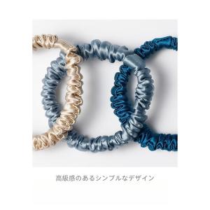 シルク ヘアゴム 19匁 おしゃれ シュシュ ...の詳細画像3