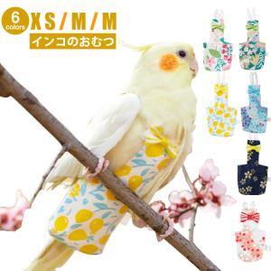 リボン付き フライトスーツ 鳥?おむつ 小鳥 オキナインコ かわいい インコ?おむつ 小鳥?服 鳥用おむつ 鳥服 インコの服 ハーネス インコ用おむ