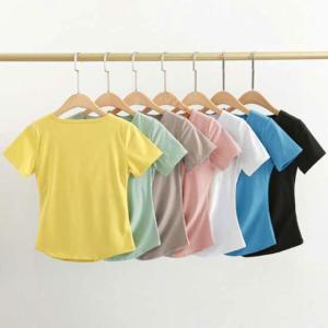 体型カバー ヨガウェア ヨガTシャツ ジム 2...の詳細画像4
