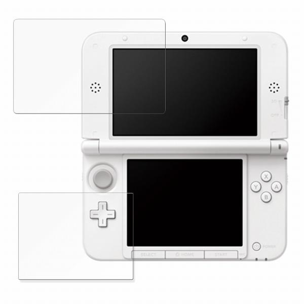 Nintendo ニンテンドー3DS LL ( 上・下画面 ) 向けの 保護フィルム 光沢仕様 ブル...