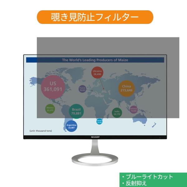 SHARP LL-B220 21.5インチ 対応 覗き見防止 プライバシー フィルター ブルーライト...