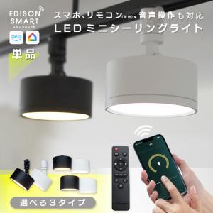 エジソンスマート ミニ シーリングライト led スマート照明 WiFi ダクトレール 照明 スポットライト ダウンライト おしゃれ スマホ 調光調色 アレクサ Google　