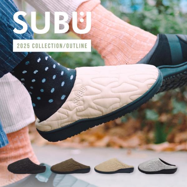 SUBU Outline 2025 スブ柄 秋冬用サンダル おしゃれ スリッパ レディース メンズ ...