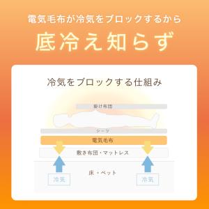 電気毛布 日本製 敷き毛布 夏の冷え対策 14...の詳細画像1