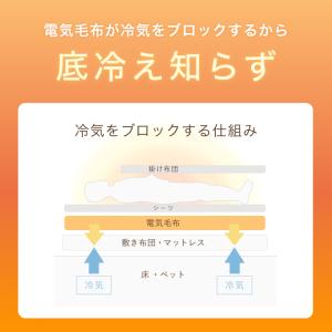 電気毛布 日本製 タイマー付 敷き毛布 夏の冷...の詳細画像1