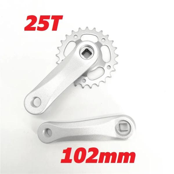 子供用自転車クランクセット 25t 28t 102mm 114mm シングルスピード自転車チェーンホ...