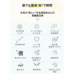 日傘 折りたたみ 完全遮光 晴雨兼用 自動開閉...の詳細画像4