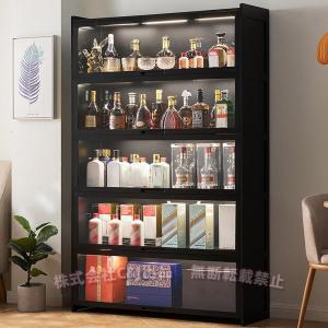 5段 ウイスキー 棚 おしゃれ お酒収納ラック 竹製 酒類貯蔵ロッカー 大