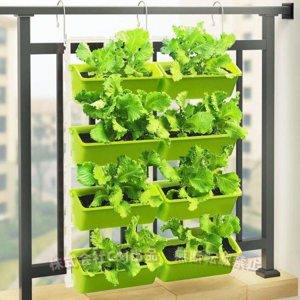 バルコニー植木鉢手すり野菜ポット吊り下げ野菜栽培組み立て式フラワースタンド室内家庭菜園牧歌的シンプル...