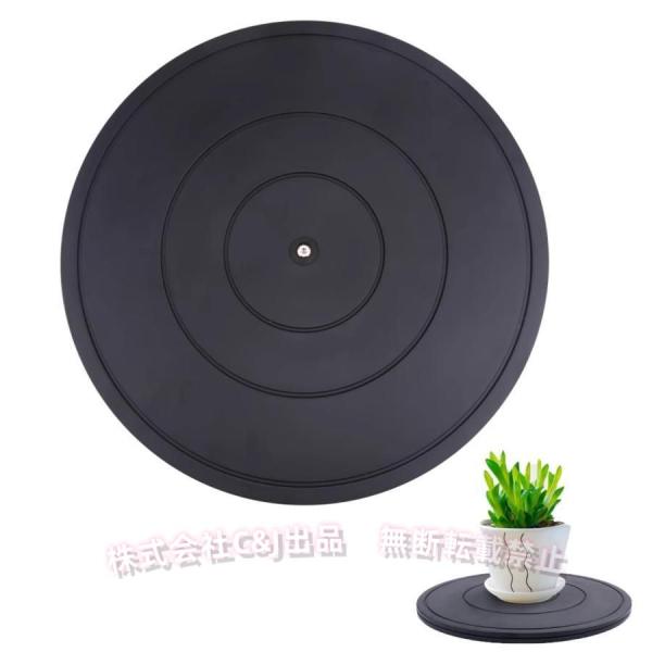 回転盤 360回転 ターンテーブル 回転台 丸型 小型 薄型 ブラック モニター用 テレビ モニター...
